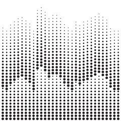 Black dots on white background. Halftone dots