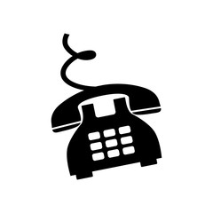 Telephone communication technology icon vector illustration graphic design
