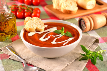Tomatoes soup bowl
