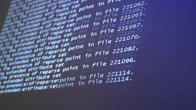 Program code on a computer screen.