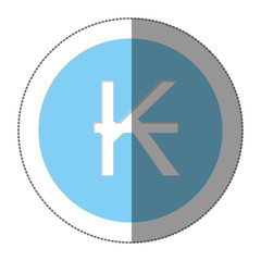 kips currency symbol icon image, vector illustration