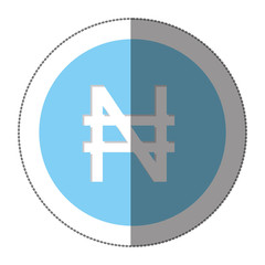 nairas currency symbol icon image, vector illustration