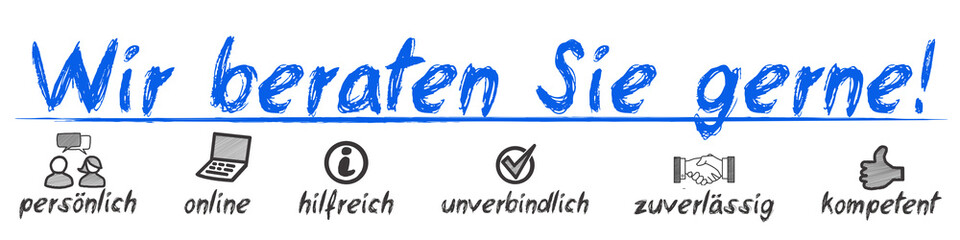 Obraz premium Wir beraten Sie gerne!