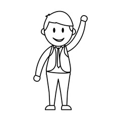 Businessman entrepreneur cartoon icon vector illustration graphic design