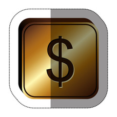 Dollar currency symbol icon image, vector illustration