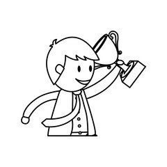 Businessman entrepreneur cartoon icon vector illustration graphic design