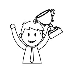 Businessman entrepreneur cartoon icon vector illustration graphic design