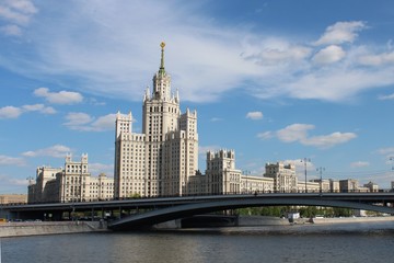 Fototapeta na wymiar Kotelnicheskaya Embankment Building in moscow, russia