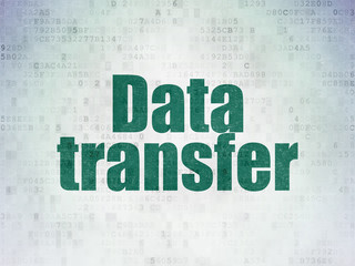 Information concept: Data Transfer on Digital Data Paper background