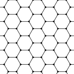 Hexagon pattern, stylish monochrome, vector pattern