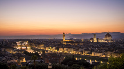 Fototapeta na wymiar Sunset in Florence 1