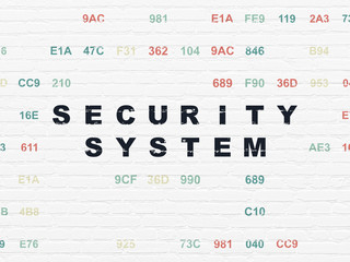Security concept: Security System on wall background