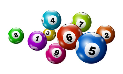 Vector Bingo / Lottery Number Balls Set - Colorful - 1 to 9