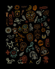 Set of ethnic design elements