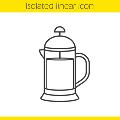 French press linear icon