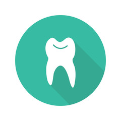 Dentist flat design long shadow icon