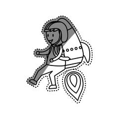 Businessman entrepreneur cartoon icon vector illustration graphic design