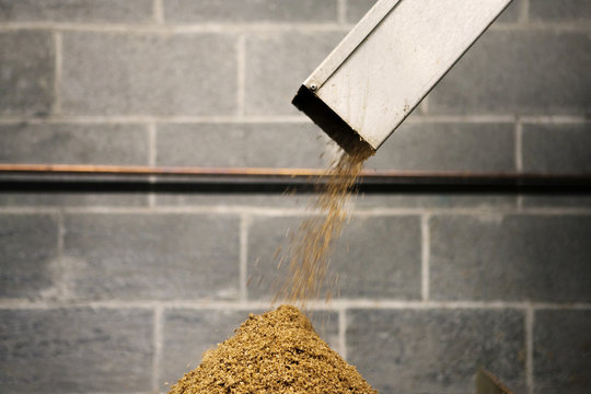 Close-up of machinery in food processing plant