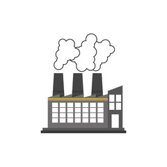 Fototapeta premium Factory or industry building symbol icon vector illustration graphic design