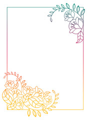 Beautiful gradient frame. Raster clip art.