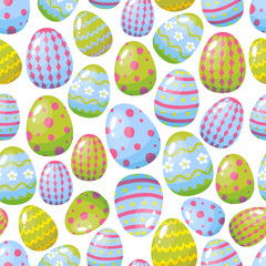 Seamless pattern with easter eggs