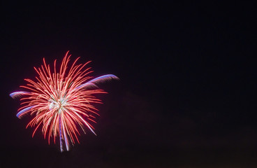 fireworks against a dark night sky
