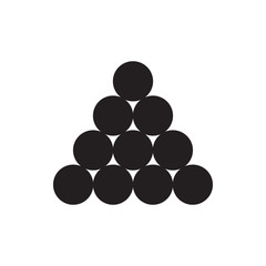 biliard triangle icon illustration
