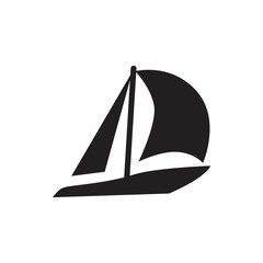 sailboat icon illustration