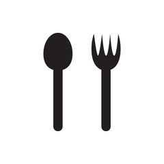 fork and spoon icon illustration