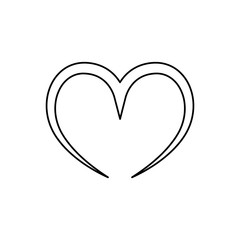 Heart and love icon vector illustration graphic design