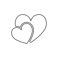 Heart and love icon vector illustration graphic design