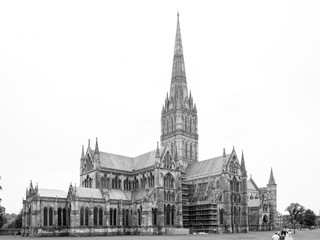 Obraz premium View of Salisbury Cathedral from East. Salisbury, Wiltshire, UK