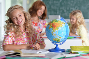 teacher with two girls 