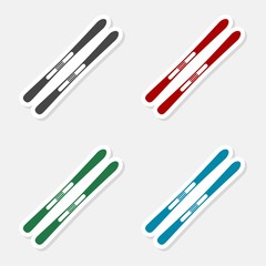 Ski icon. Vector illustration