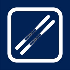 Ski icon. Vector illustration