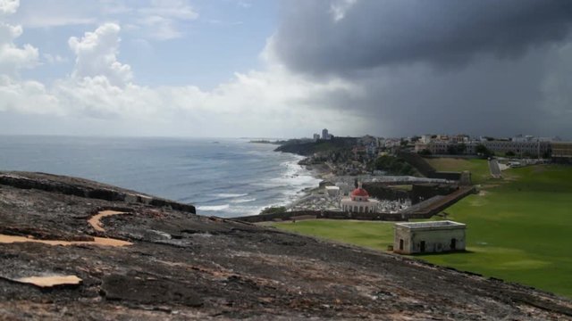 Historical site called "Castillo San Felipe del Morro" in San Juan, Puerto Rico.