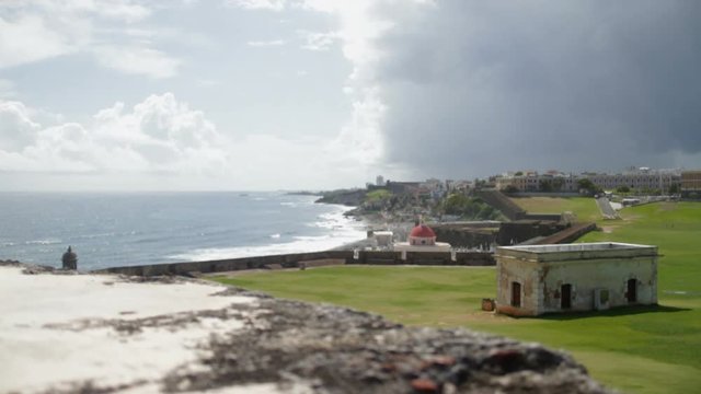 Historical site called "Castillo San Felipe del Morro" in San Juan, Puerto Rico.