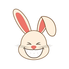Cute rabbit cartoon icon vector illustration graphic design