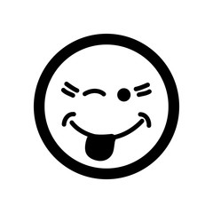 Funny emoticon cartoon icon vector illustration graphic design