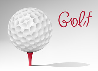 Realistic 3d golf ball banner.