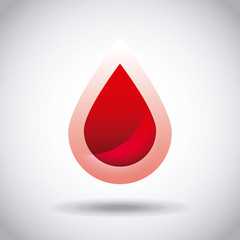 Fototapeta premium blood drop icon over white background. colorful design. vector illustration