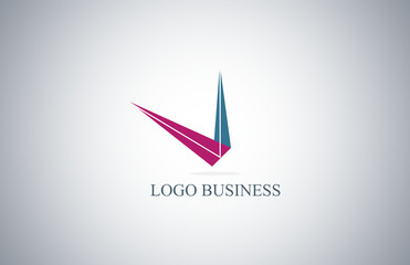 V triangle business logo