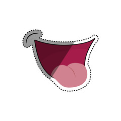 Mouth laughing cartoon icon vector illustration graphic design