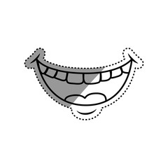 Mouth laughing cartoon icon vector illustration graphic design