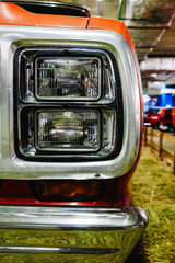 headlight of a vintage car