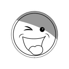Funny emoticon cartoon icon vector illustration graphic design
