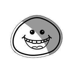 Funny emoticon cartoon icon vector illustration graphic design