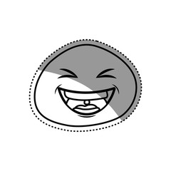 Funny emoticon cartoon icon vector illustration graphic design