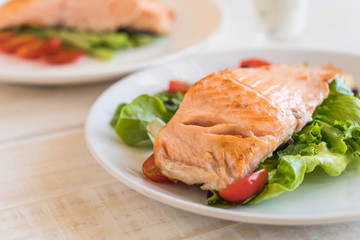 grilled salmon steak