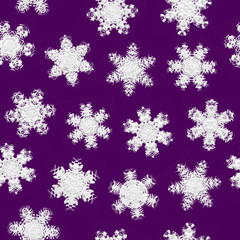 Snowflakes seamless pattern. Snowflake seamless pattern. Snow flake on red background. Repeatedly snow flake on red background.